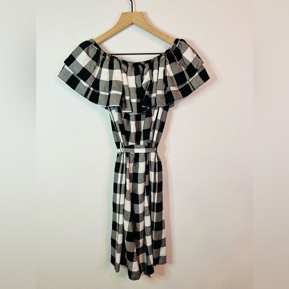 NWT Love Moschino Gingham Checkered Cherry Patch Dress 4 - Picture 7 of 11